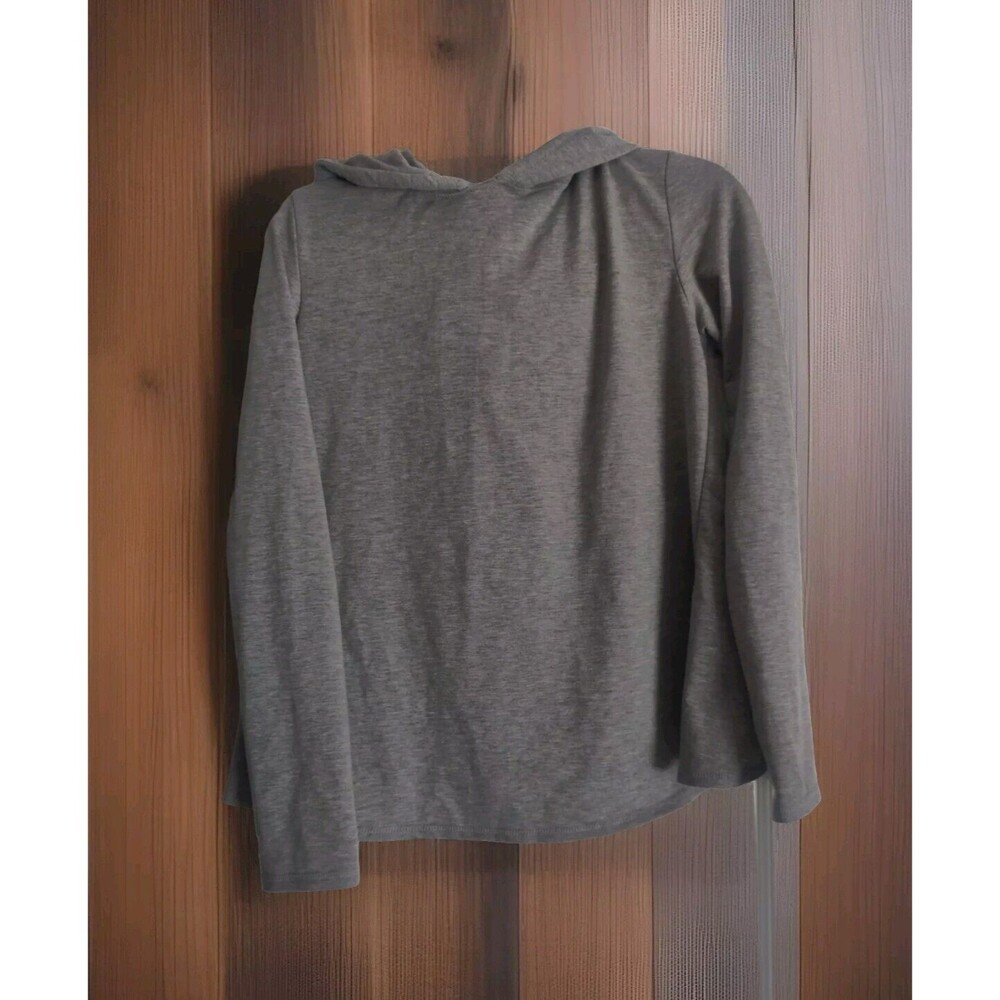 SCORPIO SOL Gray Split Back Yoga Athletic Hoodie Hooded Sweatshirt Womens Size M